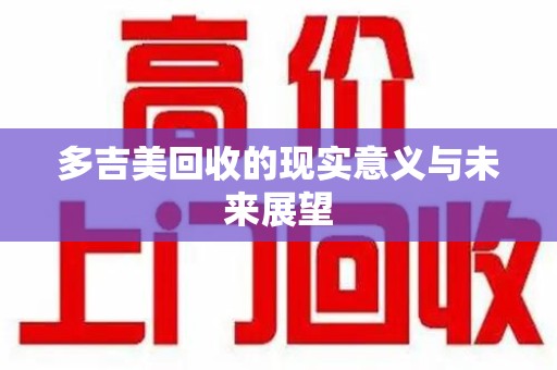 苏州多吉美回收的现实意义与未来展望